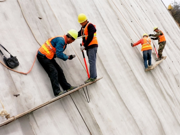 Cement blanket railway slope protection project